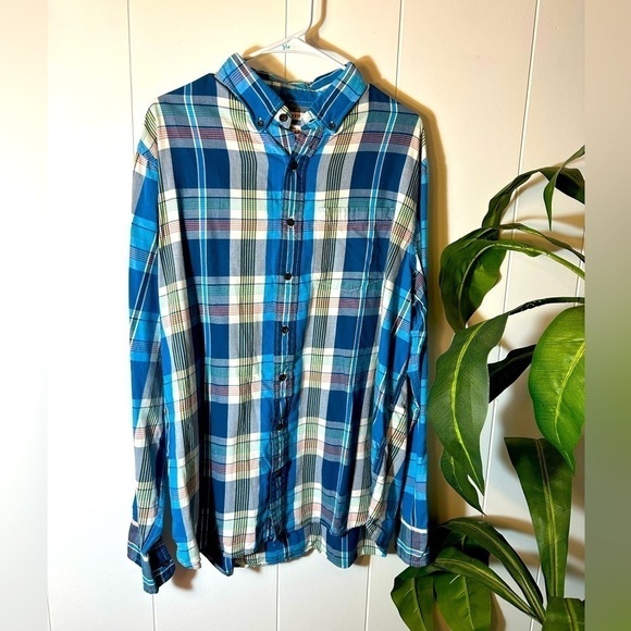 Old Navy Plaid Slim Fit Men’s XL Long Sleeve Button Down Shirt - Picture 3 of 9